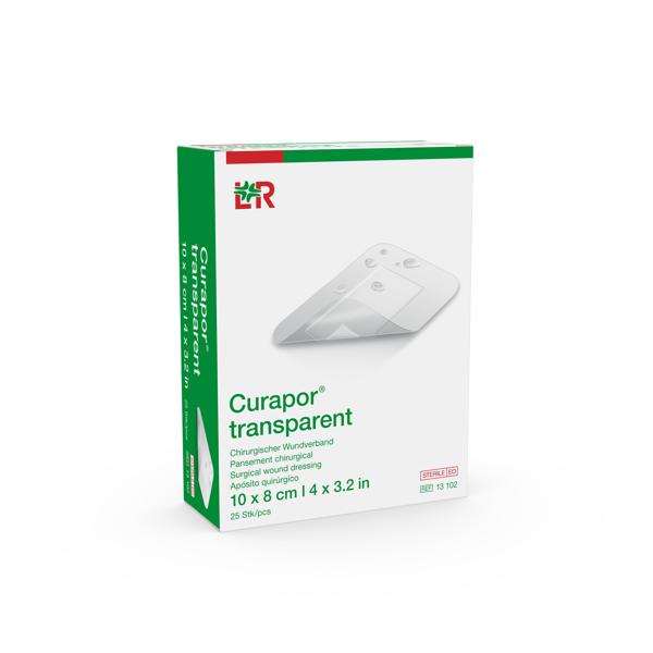 Curapor transparent Wundverband steril, 10x8cm, 25 Stück (REF 13102) / PZN: 02913756