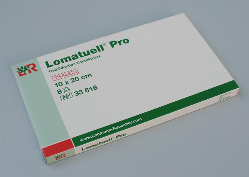 Lomatuell Pro gelbildendes Kontaktnetz steril, 10x20cm, 8 Stück (REF 33618) / PZN: 10005122