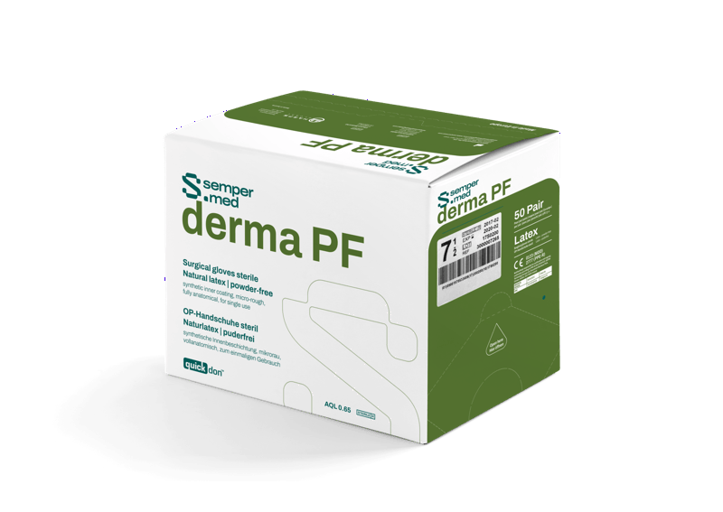 Sempermed Derma PF OP-Handschuh Natur- latex pf, weiß, Gr.6, steril, 50 Paar (REF 39471)