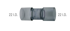 Gerader Konnektor / Wiederverwendbar / Standard, 22 mm I.D. – 22 mm I.D. / 10 St. p.P. / REF: 60-12-300