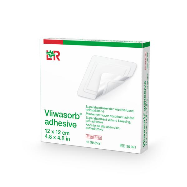 Vliwasorb adhesive Wundverband steril, 12x12cm, 10 Stück (REF 30991) / PZN: 09245772