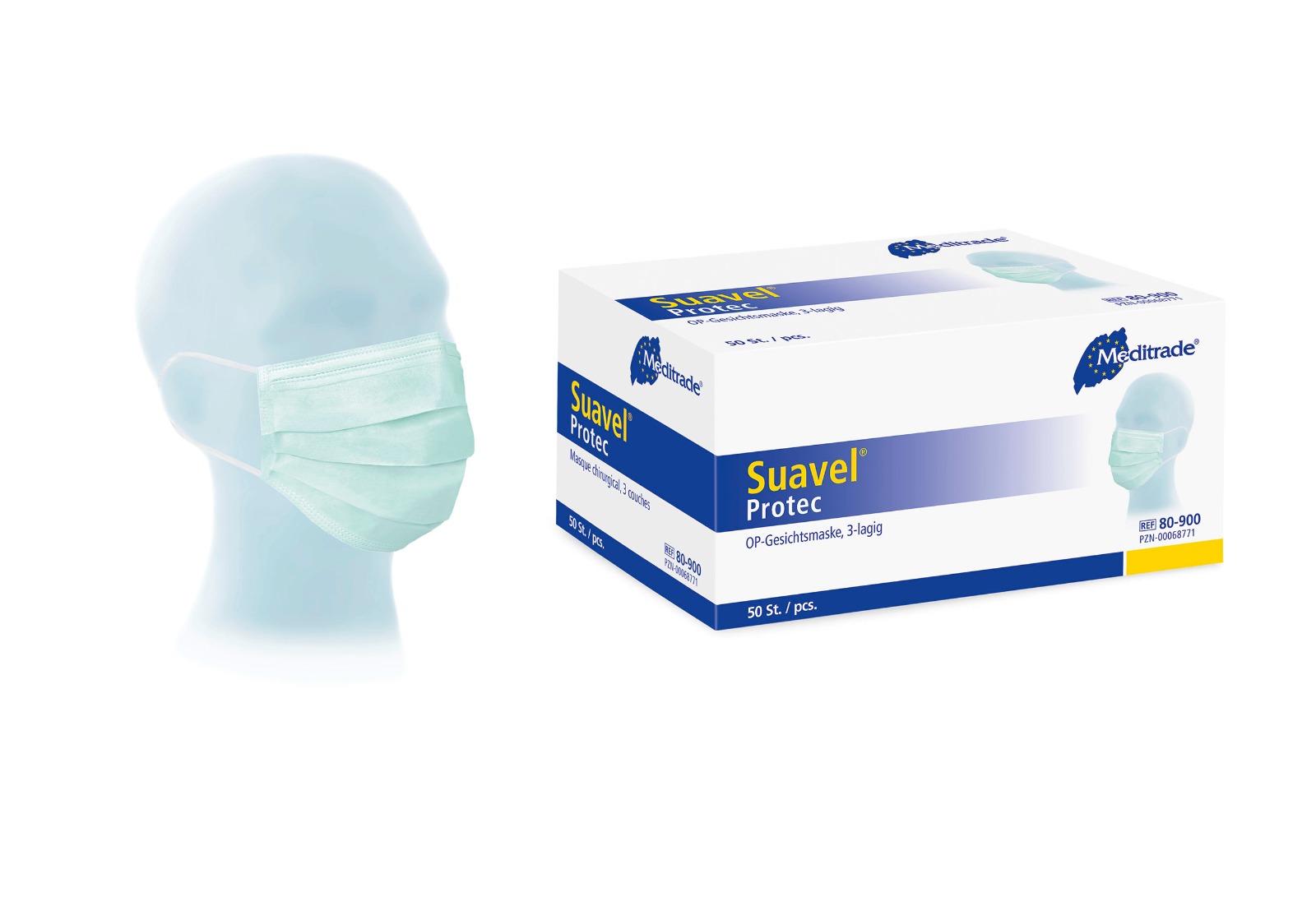 Meditrade Suavel® Protec OP-Masken 3-lagig  50 Stück