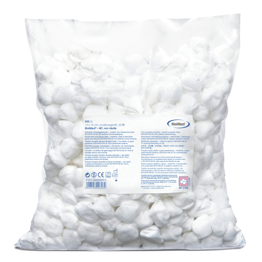 FIWA®sling - Tupfer 20x20cm, pflaumengroß (Btl. à 500 Tupfer) / PZN: 08821624