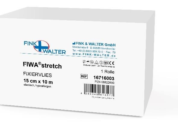 Fink & Walter FIWA®stretch – Fixiervlies 15cm x 10m, querelastisch, weiß, Pckg. à 1 Rolle / 1 St. (REF 16716003) / PZN: 08822693