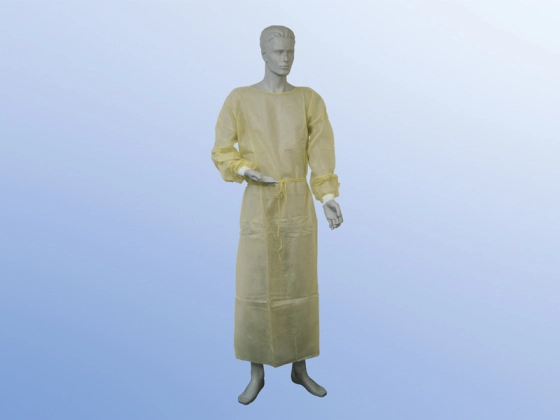 Dahlhausen Schutzkittel gelb 125x140 cm, Strickbündchen, Klett-Verschl., feuchtigk.abw. / 10 St. p.P. / REF: 7559000009 / PZN: 01154248