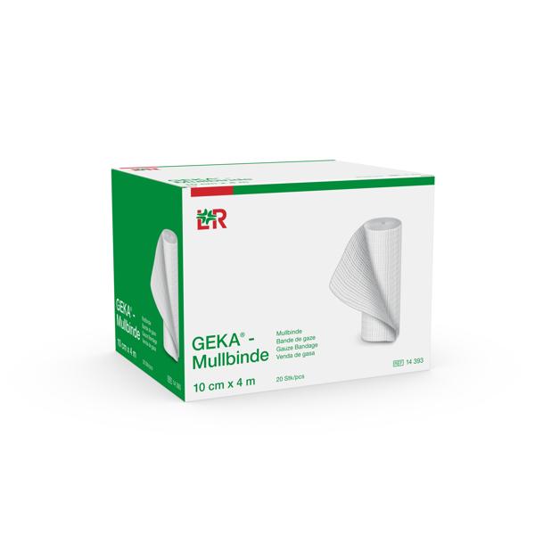 GEKA-Mullbinde 10cmx4m, einzeln verpackt, 20-fädig (REF 14393)