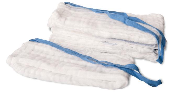Toptex lite RK Bauchtuch weiß, 40x40cm, 4lagig (REF 10923)