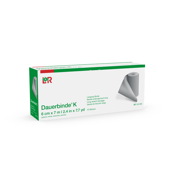 Dauerbinde K Langzugbinde 6cmx7m,10 St.lose im Kt. (REF 105908) / PZN: 12588926