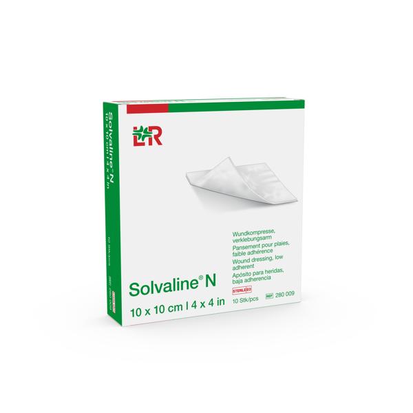 Solvaline N Wundkompresse steril, 10x10cm, 10 Stück (REF 280009) / PZN: 07600766