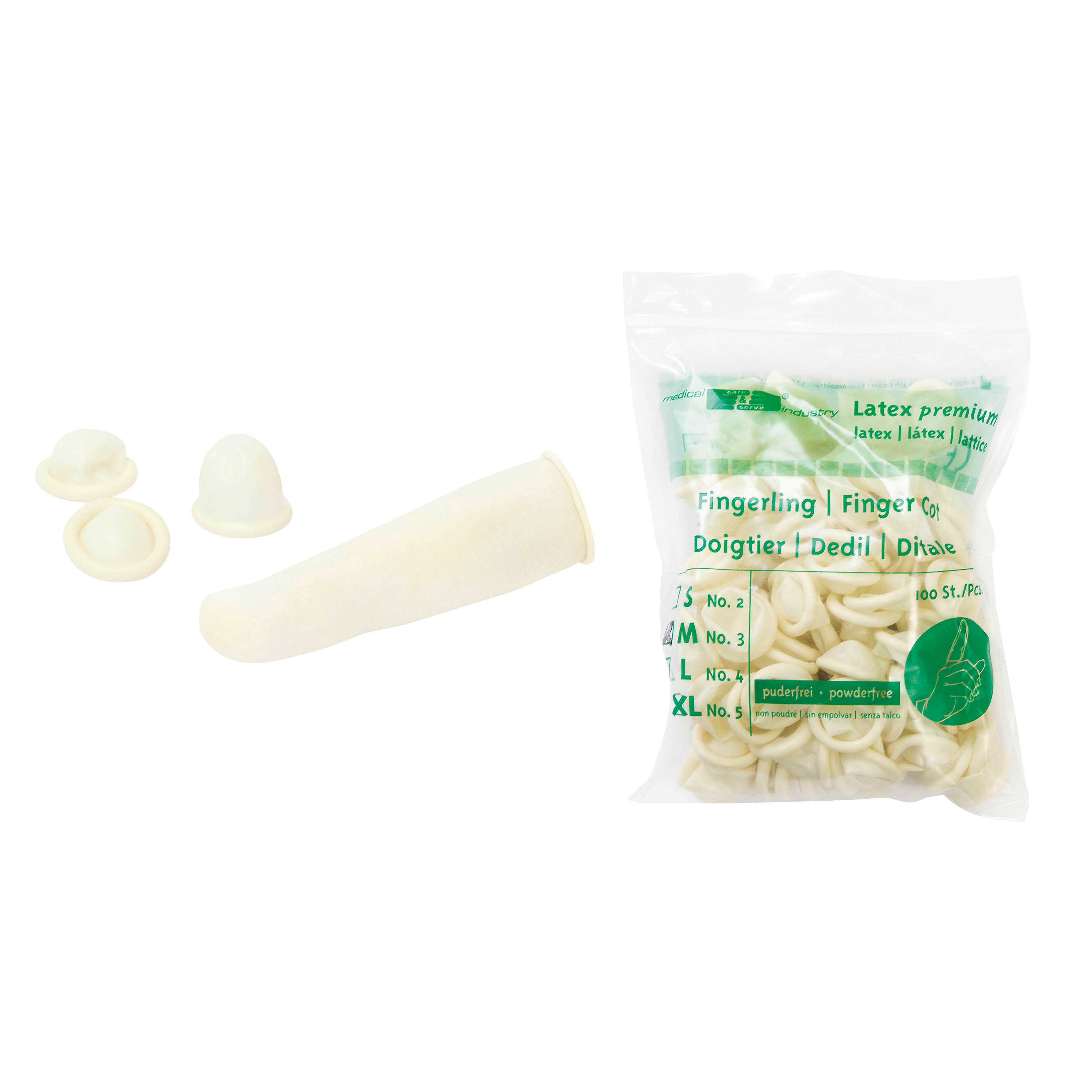 Meditrade Latex-Fingerlinge / verschiedene Größen