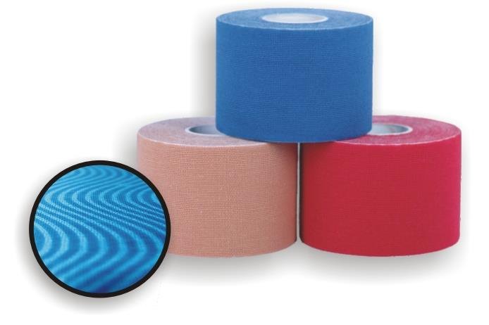 Fink & Walter FIWA®kin – Elastischer Tape-Verband 5cm x 5m, BLAU, Pckg. à 1 Stück zur kinesiologischen Therapie / 1 St. (REF 1672201)