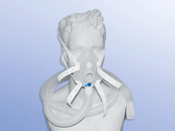 Dahlhausen CPAP Maskenset mit Textilkopfgurt, groß, Faltenschlauch 150 cm / 1 St. p.P. / REF: 4908100781