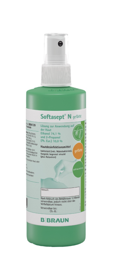 Softasept® N /  Hautdesinfektionsmittel / gefärbt / 1 St. p.P. / PZN: 08505509