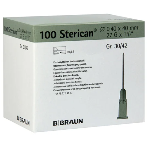 Sterican Kanüle Gr. 30/42 27G x 11⁄2" 0,40x40mm 100 Stück