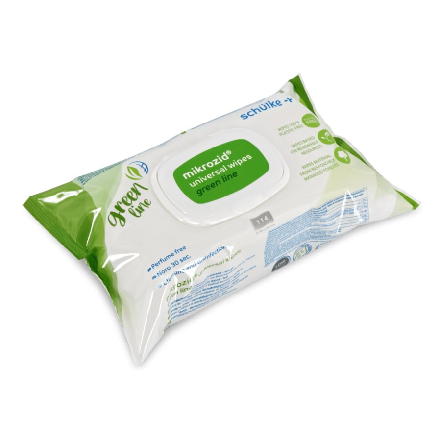 Mikrozid universal wipes Schülke green line, 18 x 20 cm, 114 Tücher