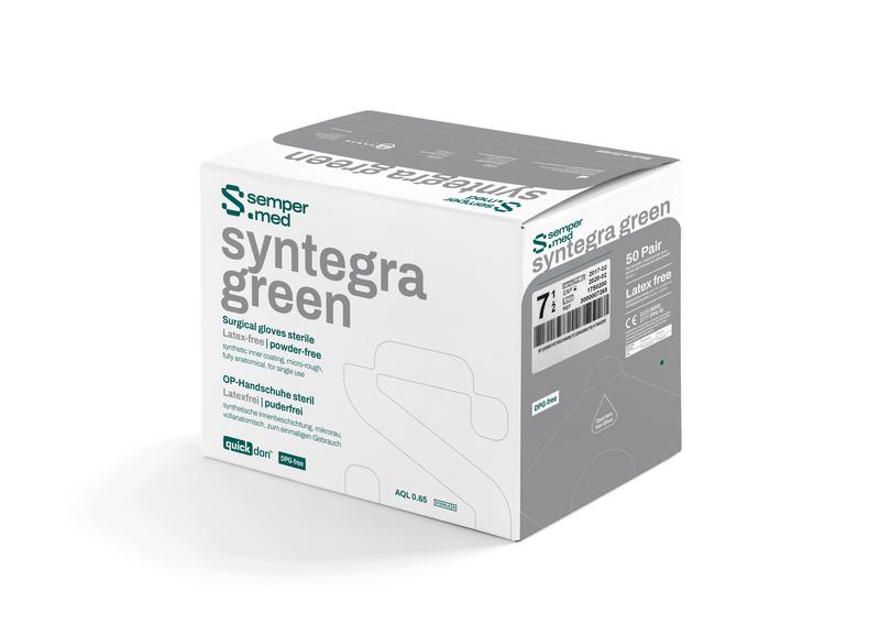 Sempermed Syntegra Green OP-Handschuh polyisopren, pf, grün, Gr. 9, 50 Paar (REF 139637)