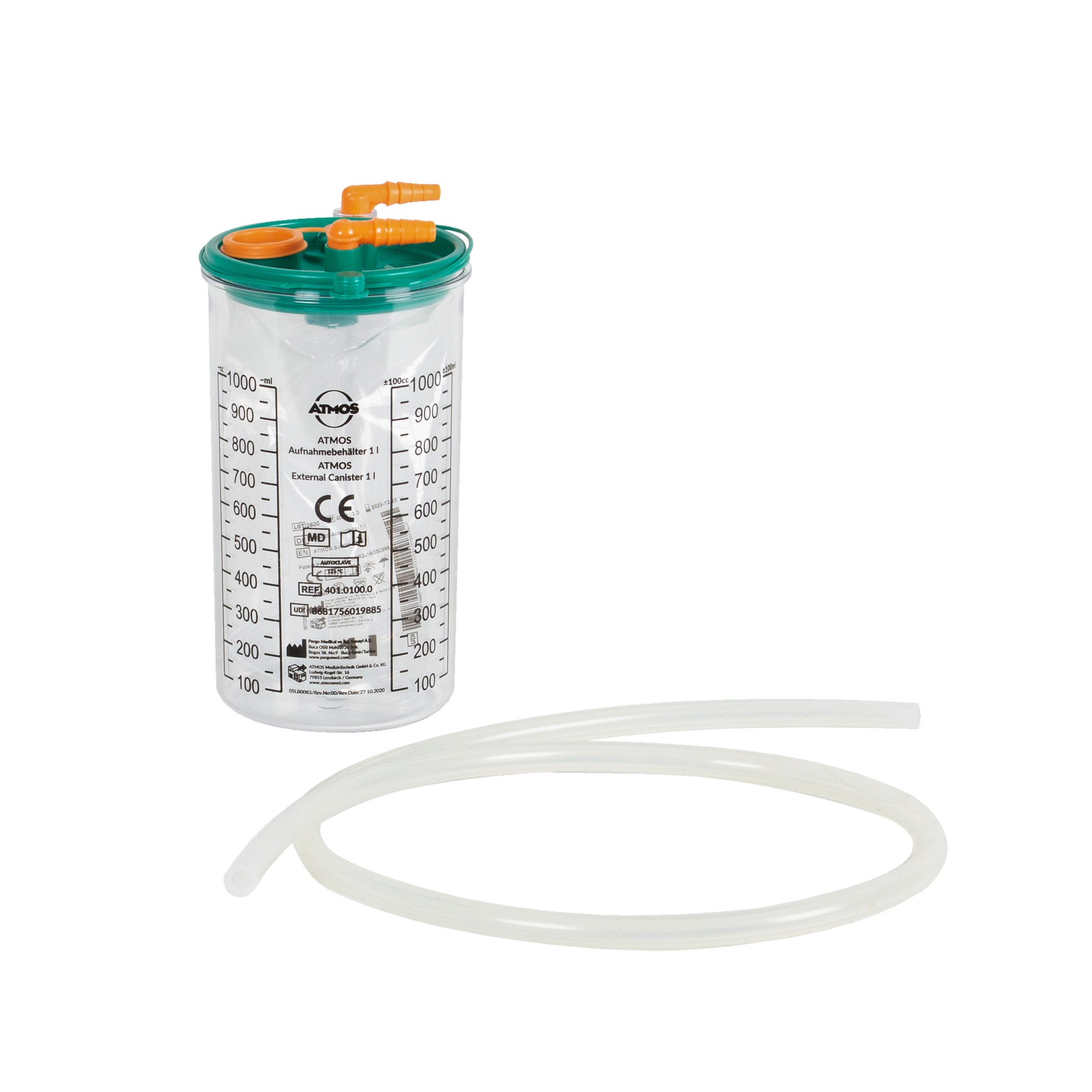 ATMOS AS Sekretabsaugung / tragbar / 1 l / ATMOS