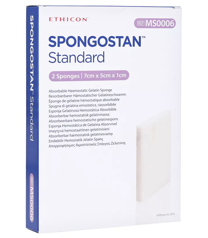 Spongostan Standard 70x50x10 mm / 2 St. p.P. /  PZN : 02484893 / REF: MS0006