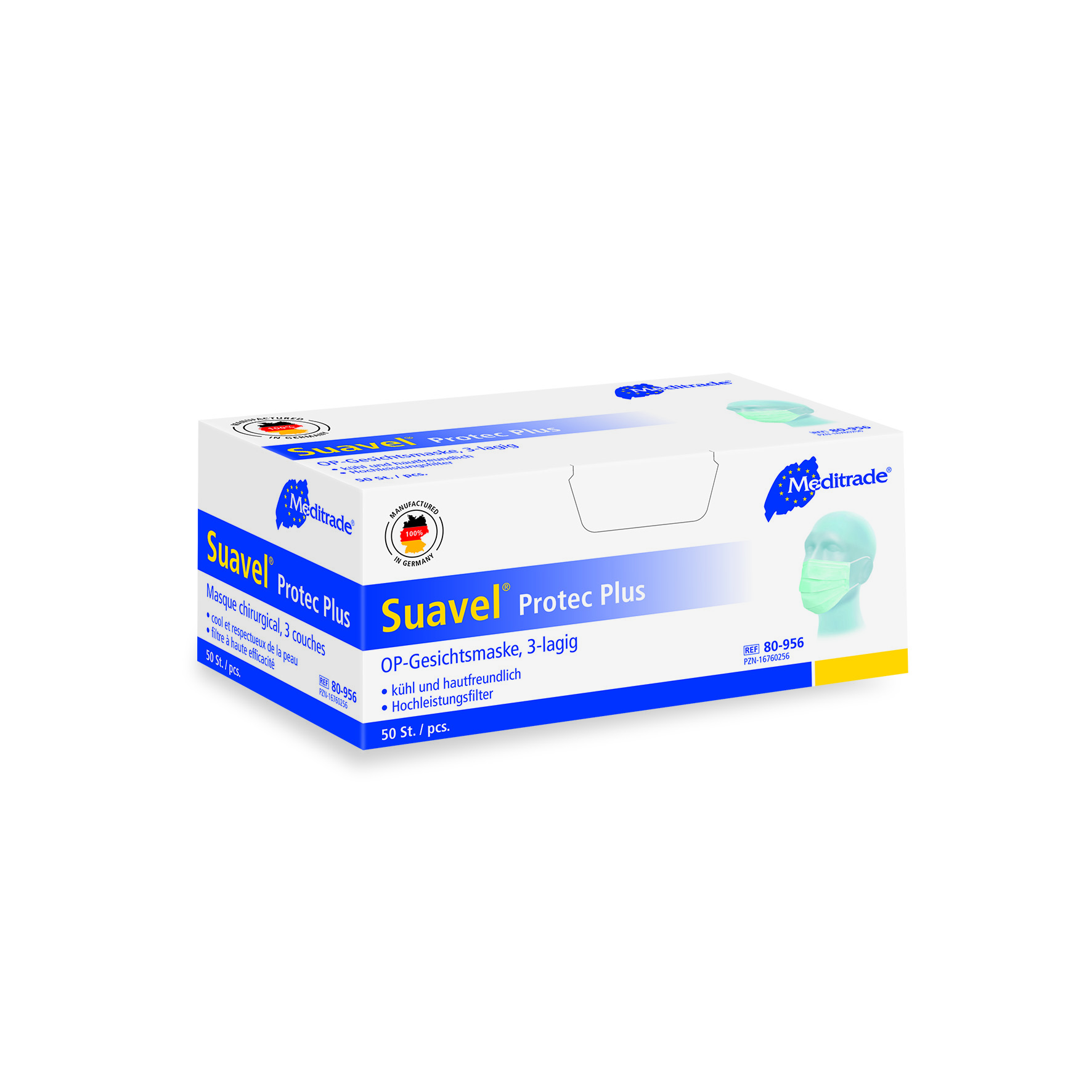 Meditrade Suavel® Protec Plus OP-Masken 3-lagig  50 Stück