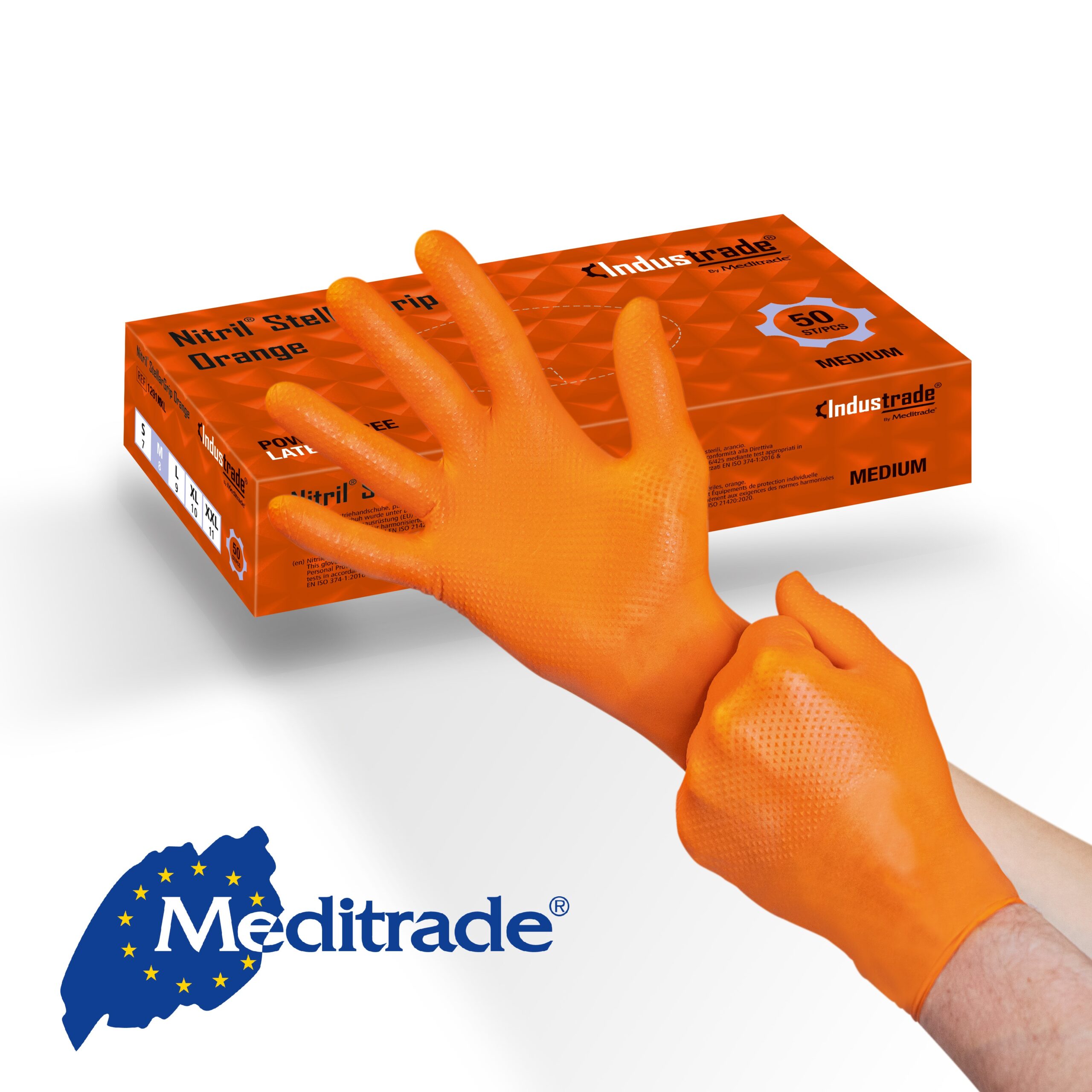 Meditrade Nitril® Stellargrip orange