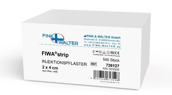 FIWA®strip / Injektionspflaster / VLIES / 2 x 4 cm / hautfarben / 250 St. p.P. / REF: 726124 / PZN: 04793629