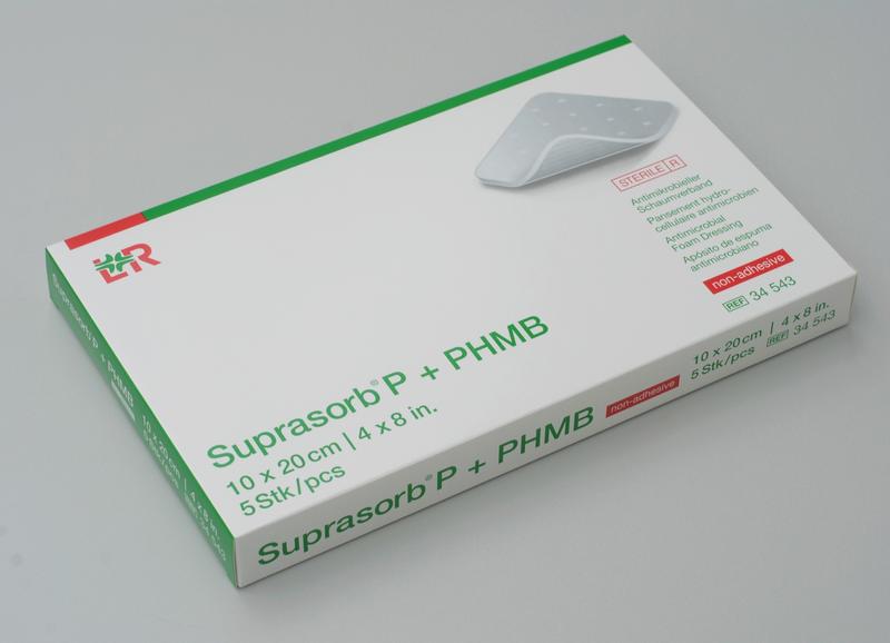 Suprasorb P+PHMB antimikr. Schaumverb. steril, non-adhesive, 10x20cm, 5 Stück (REF 34543) / PZN: 11596817